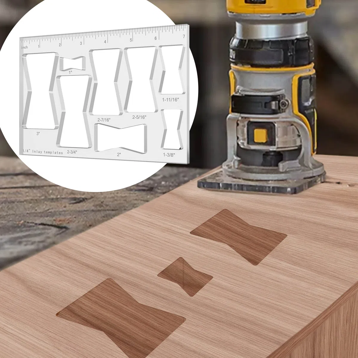 1 modello 8 in 1 router Jigs, modello decorativo a farfalla, per la lavorazione del legno
