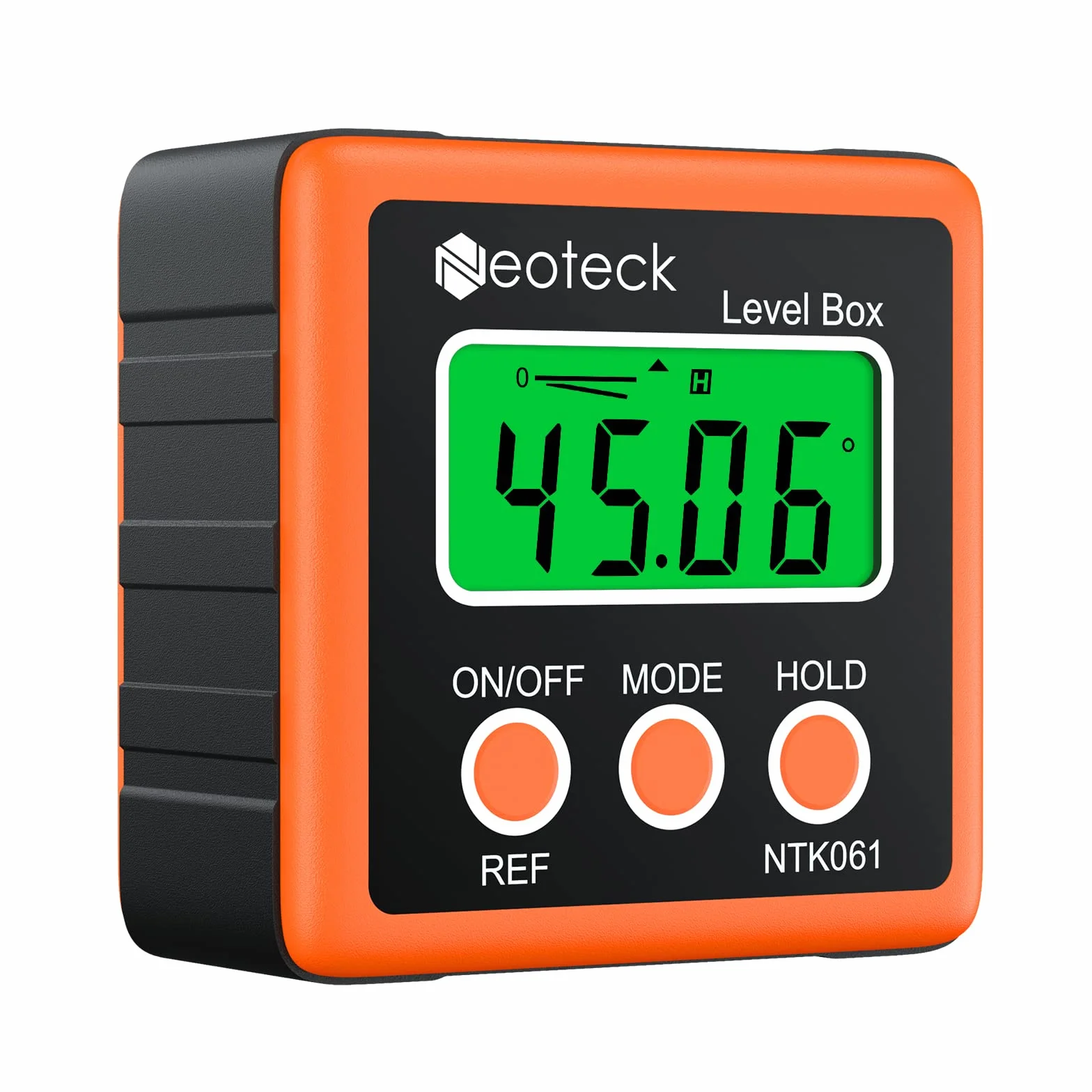 Neoteck Angle Finder Digitale/LCD Goniometro Inclinometro Impermeabile Digitale/Bevel Box Livello Misuratore Angolo Magnetico Auto Spegnimento - Colore Arancione