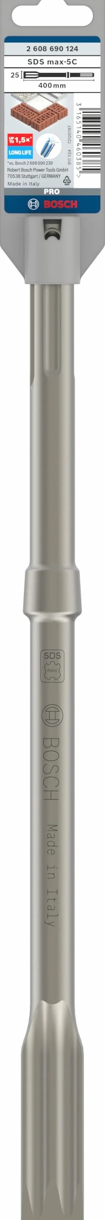 Bosch Professional SDS-Max RTec Sharp Scalpello Piatto, Nero, 400 mm