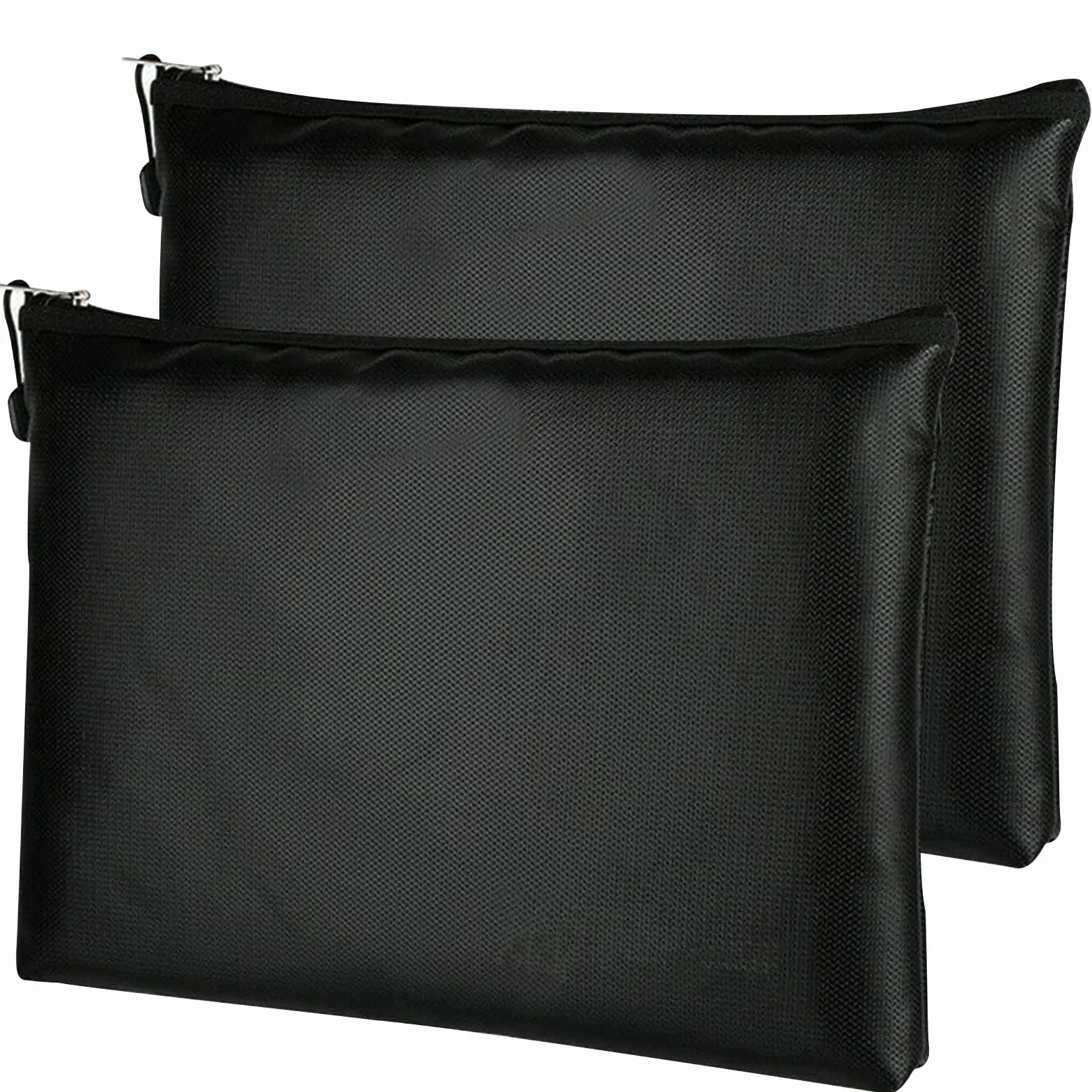 DBREAKS 2 Pezzi Borsa per documenti ignifuga 29 x 20 cm, Nero Borsa a prova di fuoco, borsa impermeabile del documento, Sacchetto Antincendio Impermeabile, per documenti, contanti, passaporto