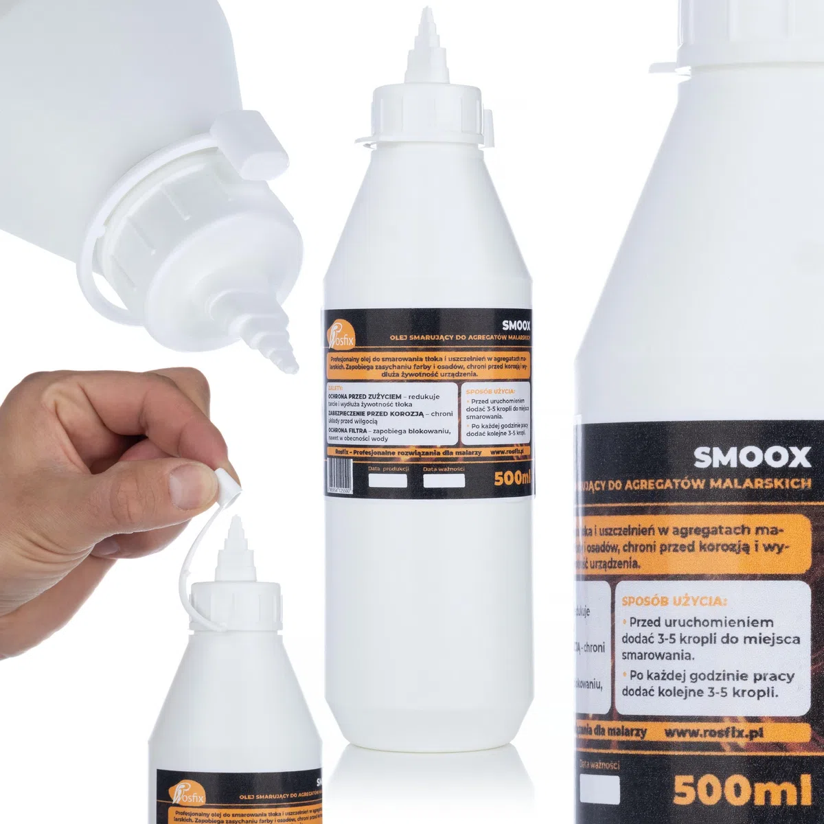 Olio Lubrificante Smoox 500ml – Protezione Pistone, Anticorrosione, Riduce Attrito | per Pompe Airless Graco, Wagner, Zenthril | Lubrificante per Spruzzatori di Vernice
