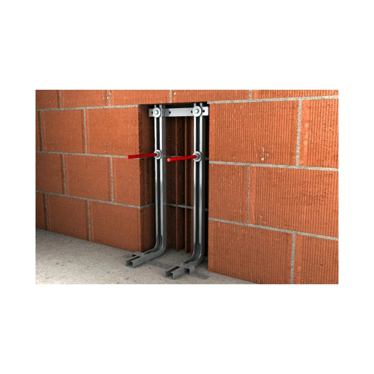 Fischer LC Plus Staffa di Fissaggio per Sanitari Sospesi, WC, Bidet, Telaio a L Preassemblato, 501026