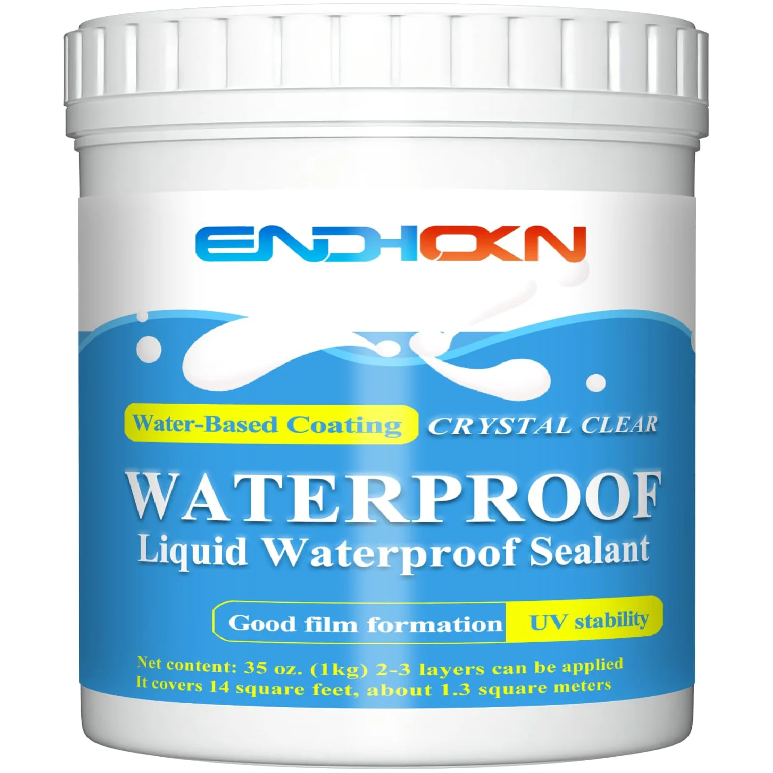 Sigillante Impermeabile Liquido Trasparente 1 Kg，Endhokn Agente Impermeabile Invisibile, Resina Liquida Impermeabilizzante Bagnoe, Tetto e Muro Esterno Riparazione Delle Perdite Agente Anti-Perdite