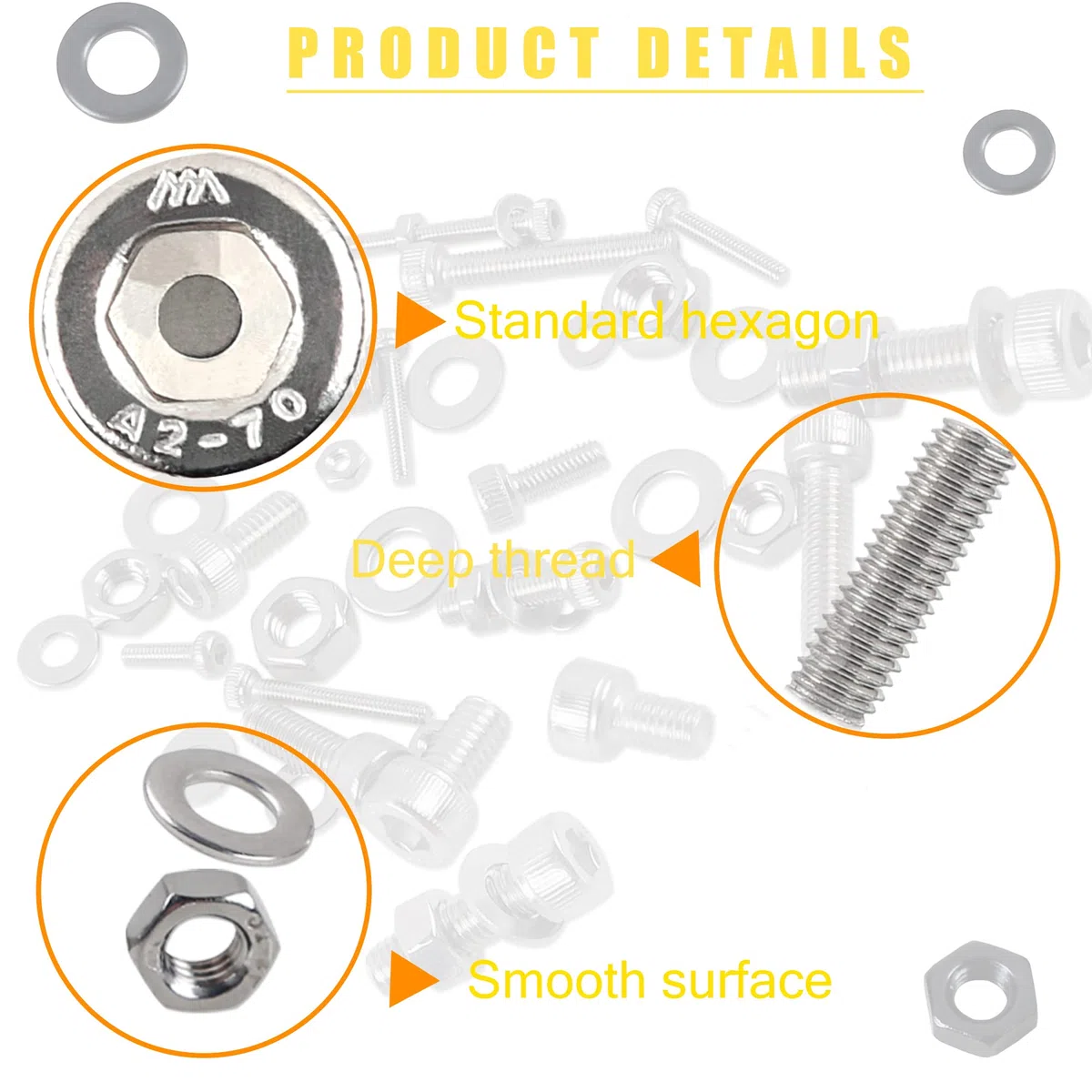 M2 M3 M4 M5 Dadi e Bulloni Rondelle Set Assortito 304 Acciaio Inox Presa Hex Cap Vite Bulloni e Dadi Kit 945pcs Viti a macchina filettata Set di Bullonis Hex Bolt Sets Attrezzi di riparazione