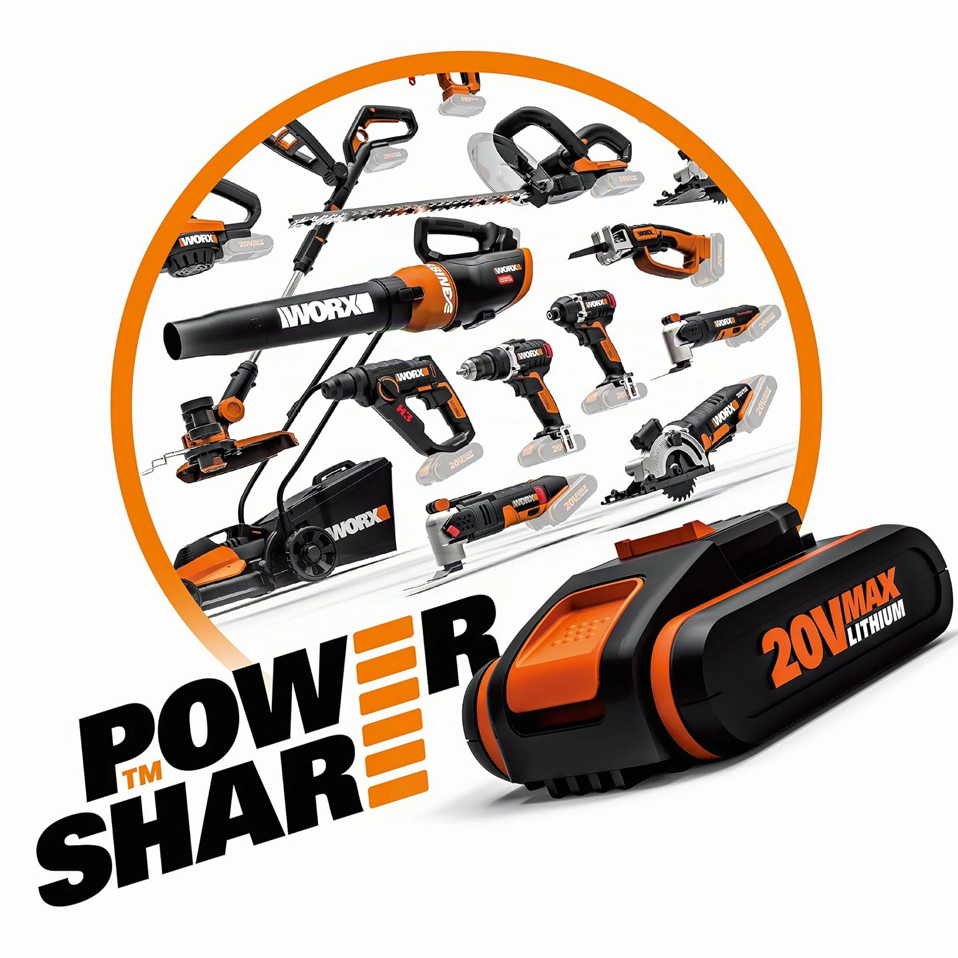 WORX WA3772 caricatore 20V doppio da 2Ah - 50W
