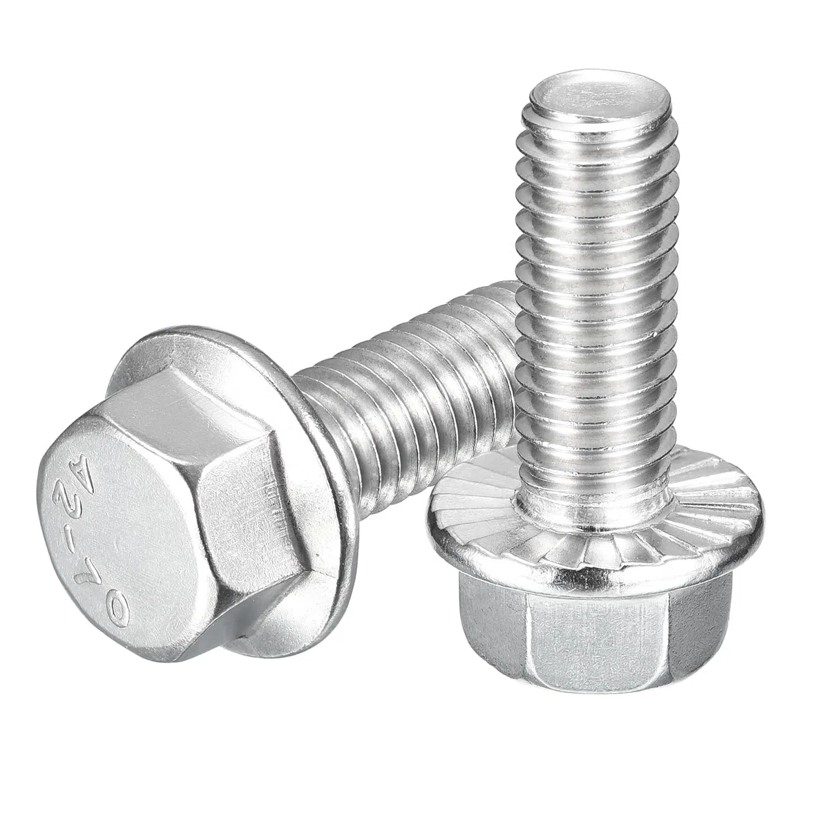 QUARKZMAN 15pz 3/8-16 x 1" Bulloni Testa Esagonale Flangiata, Viti Esagonali Flangiate in Acciaio Inox 304, Viti di Guida Esagonali Flangiate Grado 5.8 per Elettrodomestici, Argento