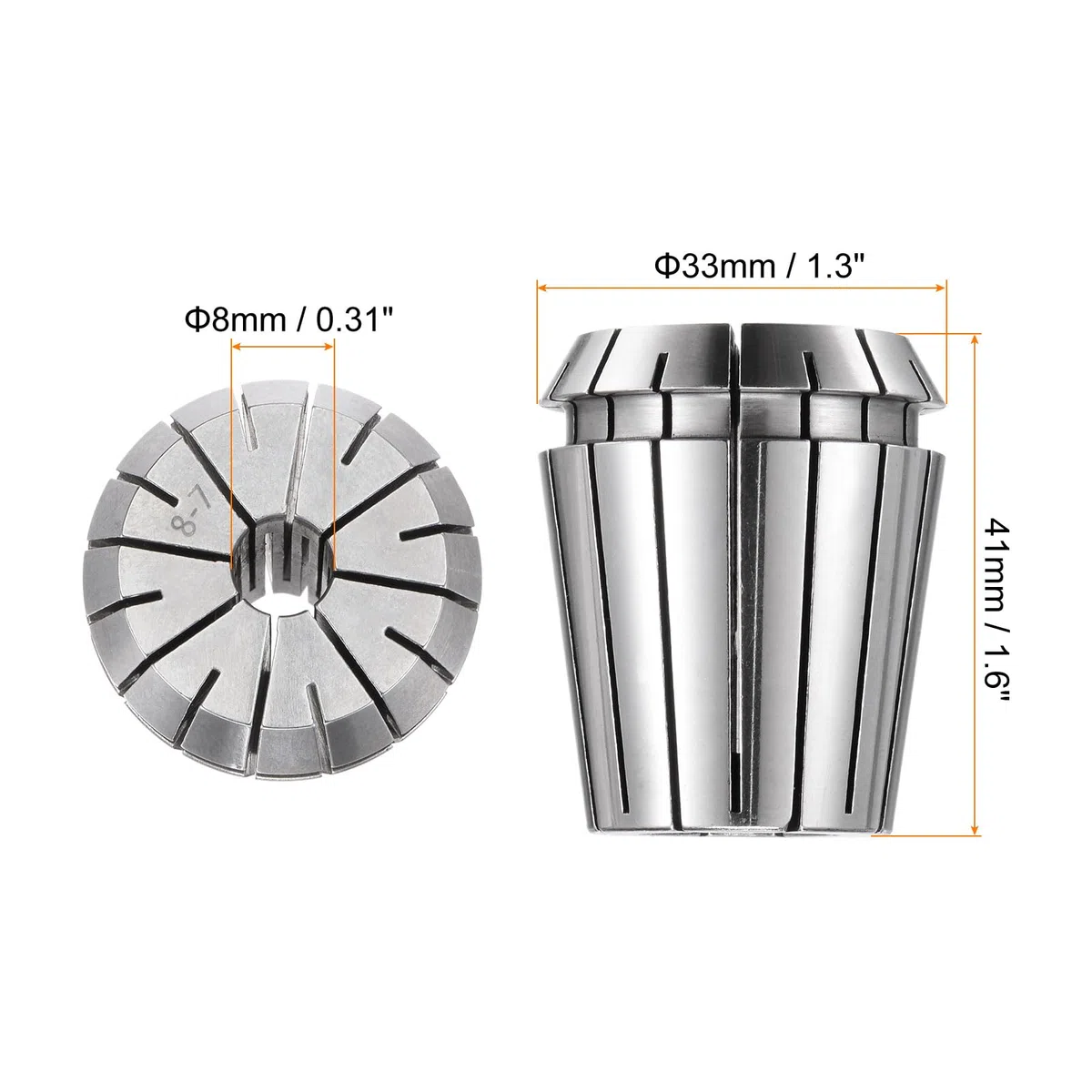 QUARKZMAN 2pz ER32 8mm Mandrino con Pinze a Molla Alta Precisione 0,015mm per Macchine Incisione CNC Tornio Fresatrice