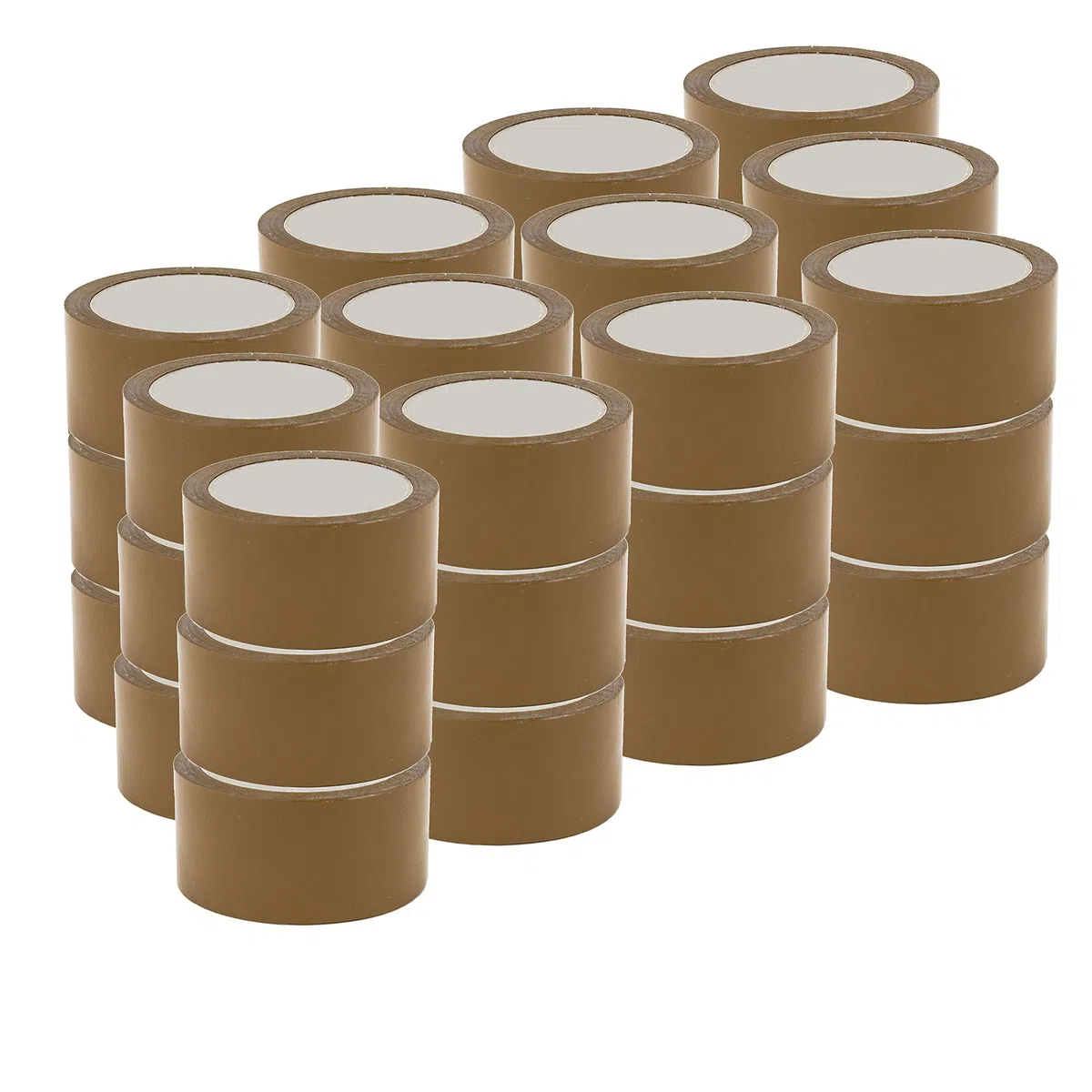 DynaSun Kit 36x Nastro Adesivo Imballaggio 48x66 Avana Svolgimento Silenzioso da Imballo Alta qualità Basso Rumore 66m-48mm
