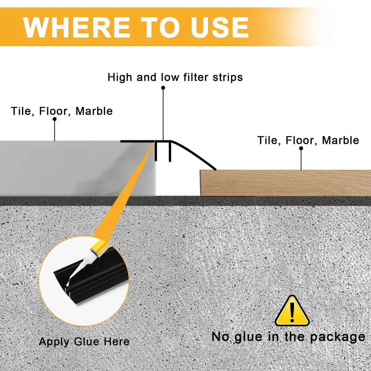 EXLECO 2 x Soglia di Dislivello Pavimento Alluminio Profilo di Transizione Pavimento 0.9m*43mm Profilo di Raccordo per Pavimenti Soglia del Pavimento Striscia Transizione Pavimento da 5-12mm per Rampa