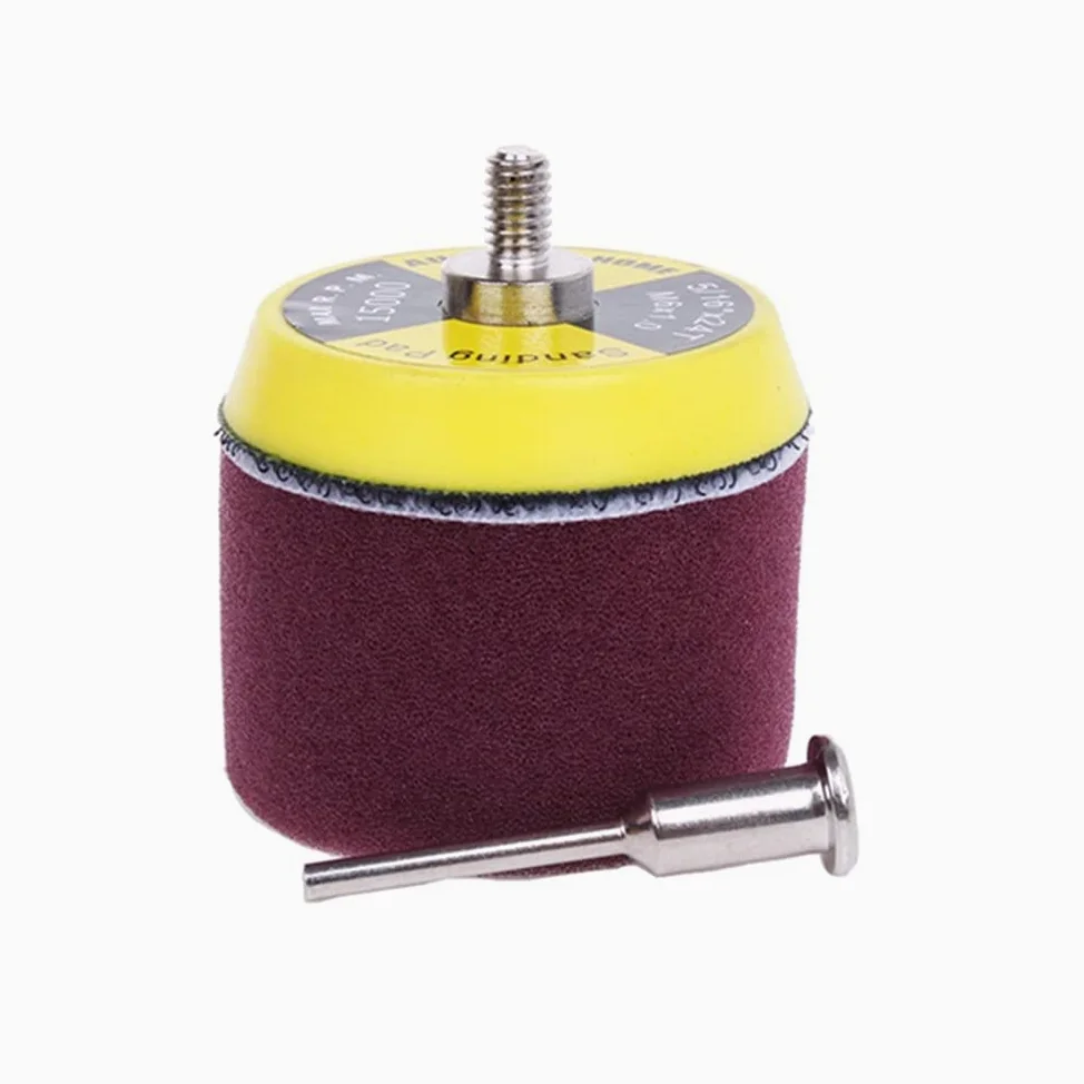 16pcs 2 pollici disco abrasivo spugna tampone per lucidatura 50mm diametro per Dremel 3000/4000 mini smerigliatrice auto ceretta gancio e anello utensile rotante, A