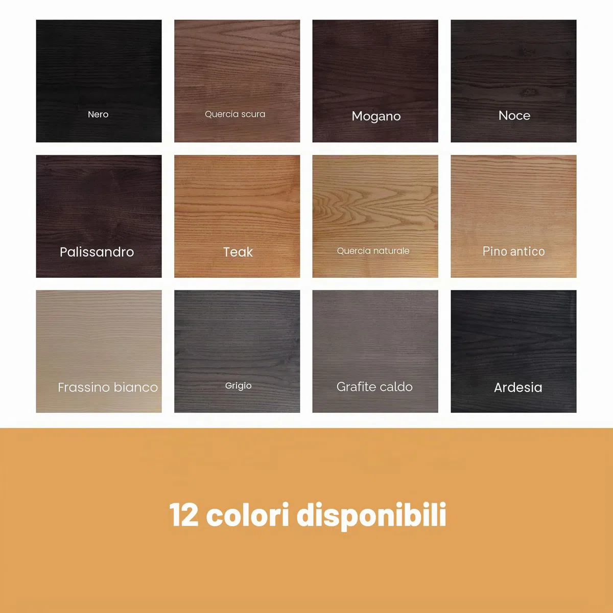 Kit Tester Mordente per Legno 5 ml in 12 Colori Furniture Clinic – A Base d’Acqua, Asciugatura Rapida, Atossico, Sicuro – per Interni ed Esterni, Mobili, Armadi, Pavimentazioni
