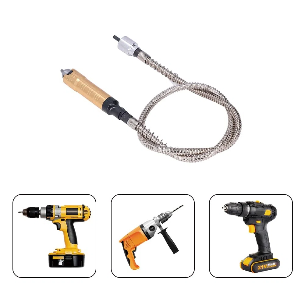 Albero Flessibile, 0,3-6,5mm Albero di Prolunga Flessibile per Trapano, Flessibile Albero Trapano Estensione Adattatore per Mandrino di Estensione con Maniglia e Chiave per Utensile Rotante