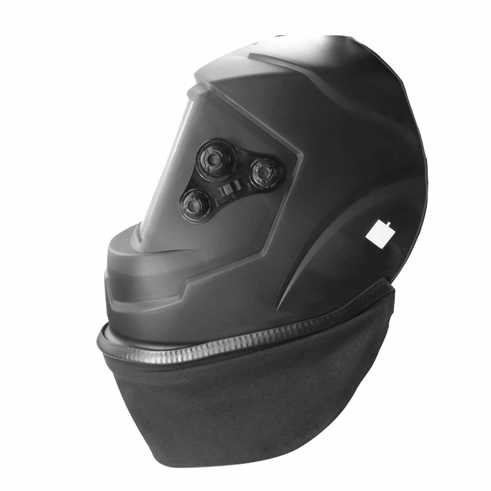 Jeffergarden Protezione per Casco Saldatura, Bavaglio Protettivo in Pelle e Cotone Ignifugo, Installazione Facile, Universale