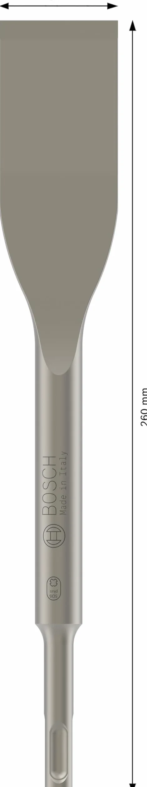 Bosch Professional SDS-Plus Scalpello per Piastrelle, 260 x 40 mm, Nero