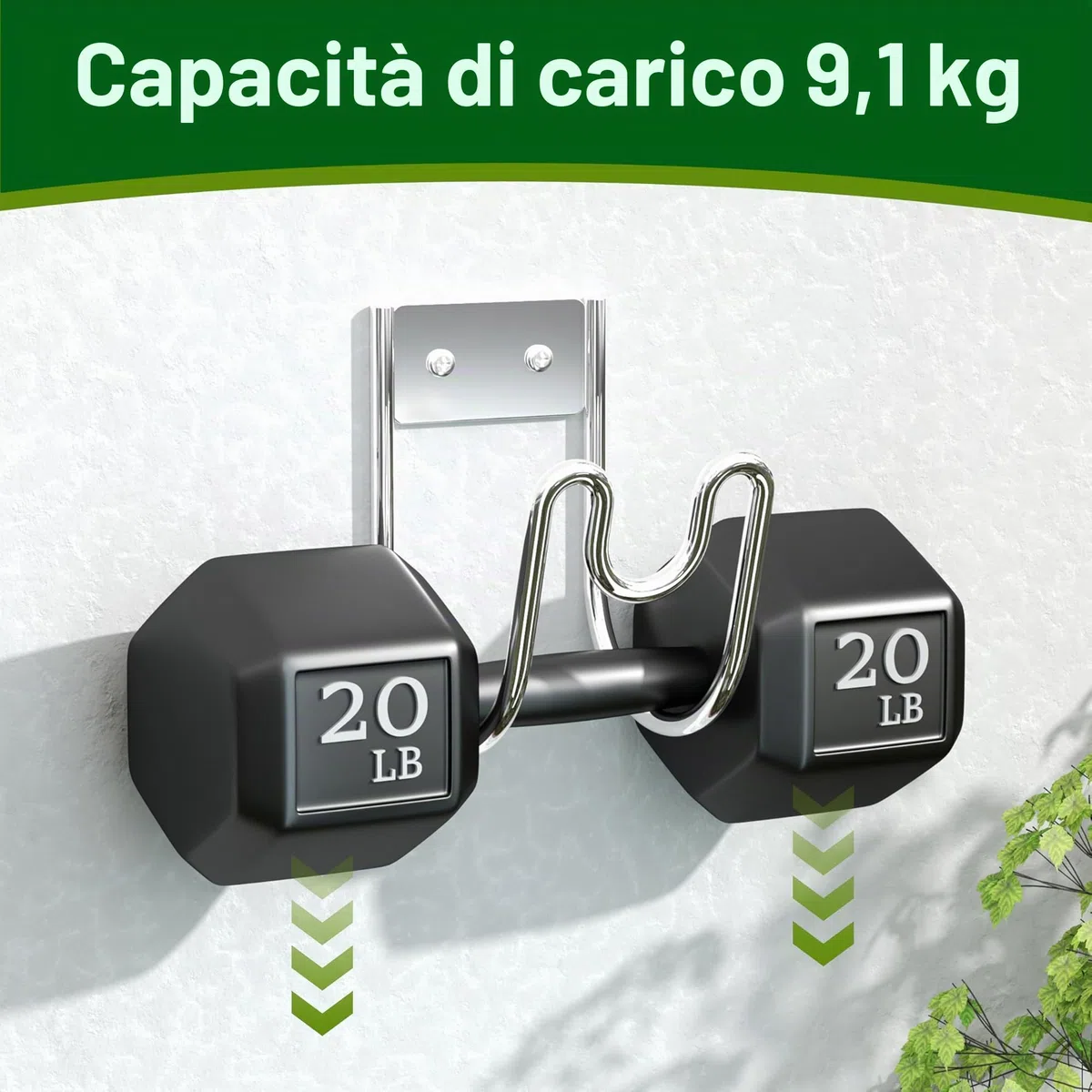 Josmimic Supporto per Tubo in Acciaio Inox 304 – Porta Tubo da Parete per Giardino, Cavo di Prolunga o Aspirapolvere | 1 Pezzo