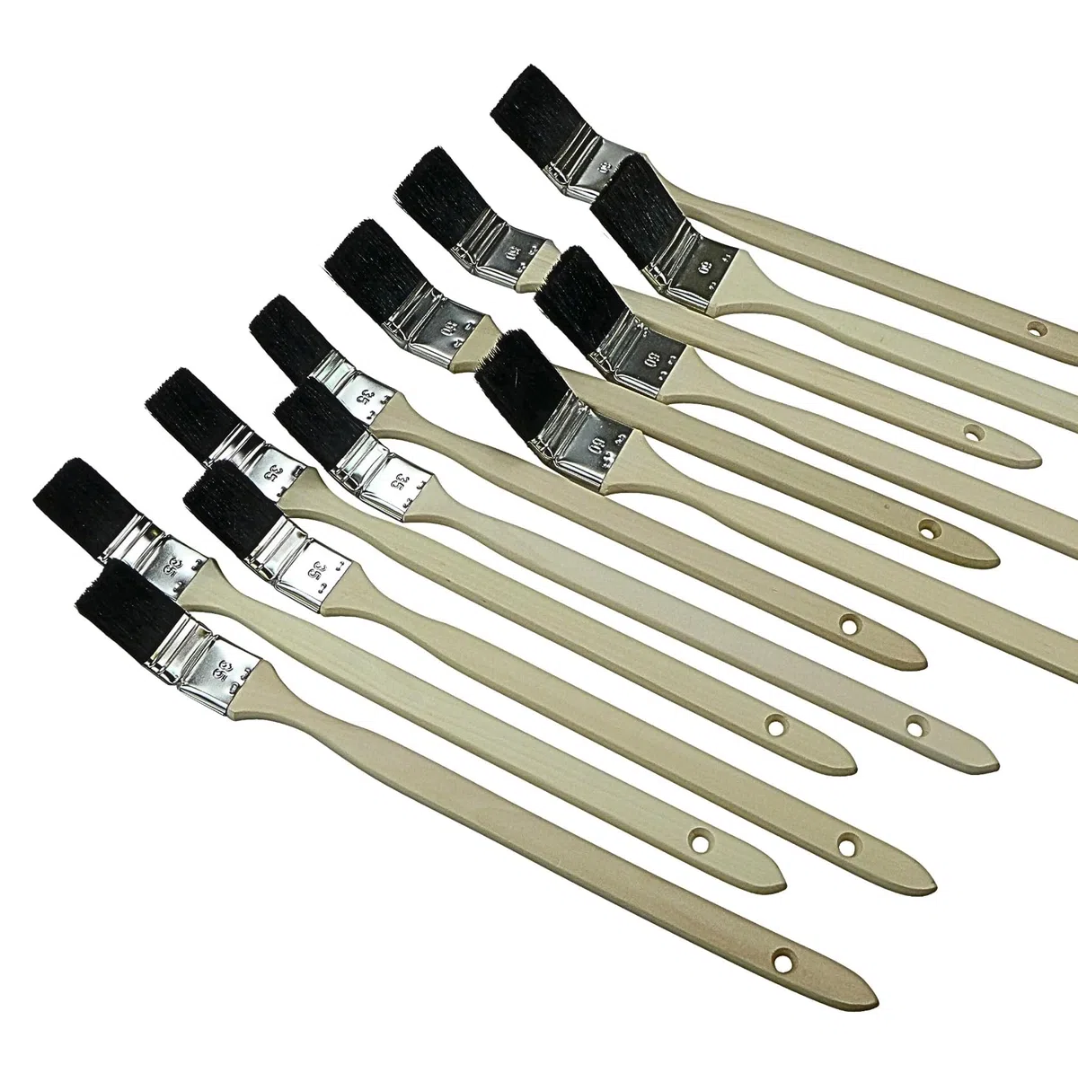 ROTIX -98044 | 12 X Pinsell per termosifoni 35-50 – 60 mm | Setole di miscelazione nere | Qualità artigianale