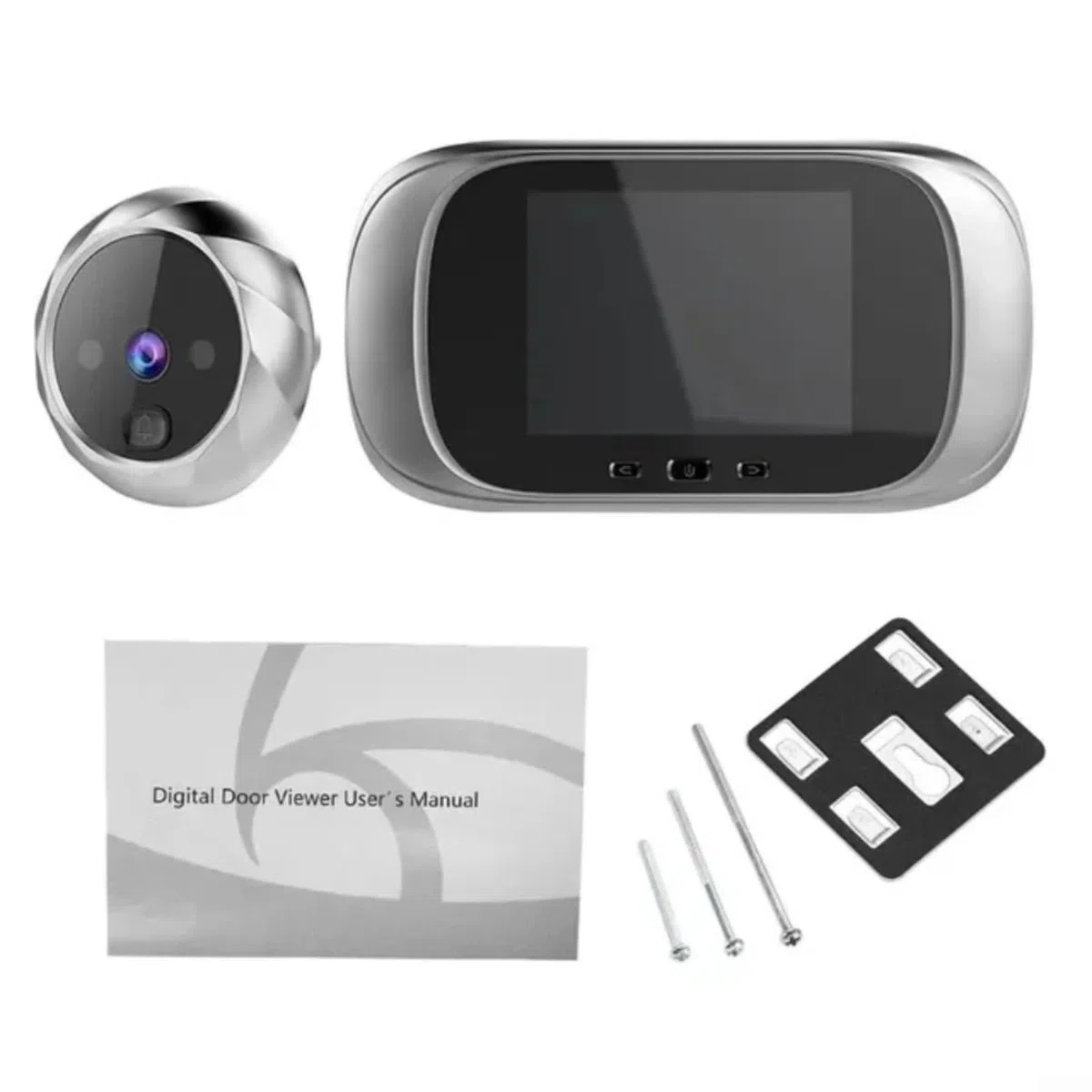 Spioncino digitale con schermo LCD da 2,8 pollici, fotocamera spioncino elettronico grandangolare, alimentato a batteria, spioncino fotografico integrato, anello di memoria integrato