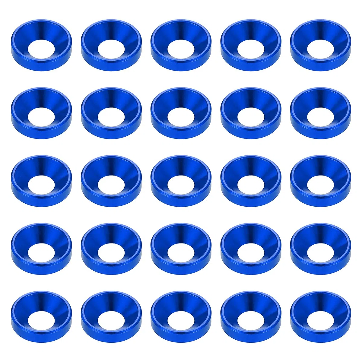 QUARKZMAN 40Pz Rondelle A Testa Cilindrica M6 Lega Alluminio Anodizzato Rondelle Finitura Guarnizioni Per Viti Per Parti Accessori Blu