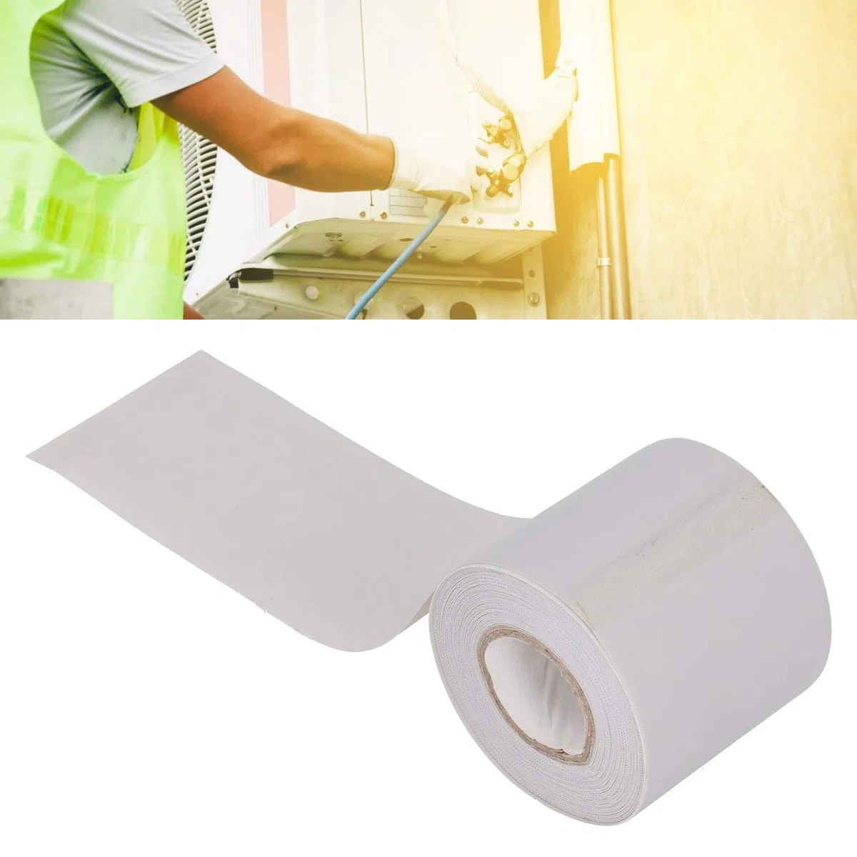 5 Pezzi Nastro per Avvolgere Tubi, Larghezza 6cm/2,4 Pollici Nastro per Tubi per Condizionatori d'Aria Nastri Protettivi per Tubi Resistenti All'olio in PVC(Grigio)