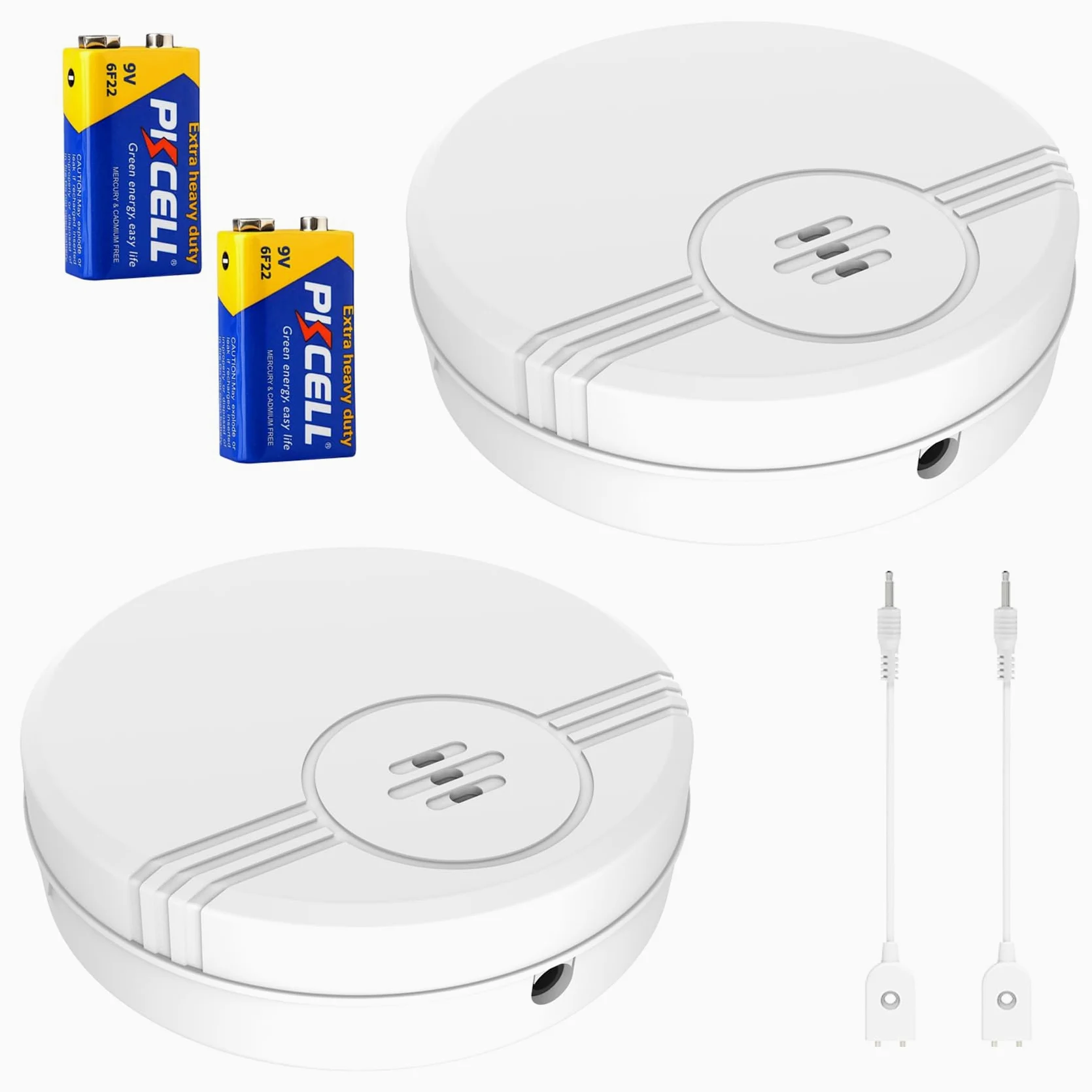 Rilevatore di perdite d'acqua 2 Pack, Sensore allagamento ,Sensore acqua con Batteria 135dB allarme rivelatore di allagamento per scantinati, bagni, lavanderie, cucine, garage e soffitte