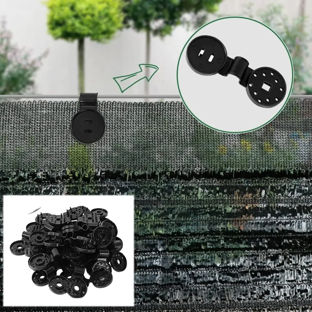 Shade Cloth Heavy Duty Lock Grip, Heavy Duty Lock Grip for Tarp & Shade Cloth, Windproof Awning Clamp Grip, Removable Garden Netting Awning Fabric Retaining Clip, for Mesh, Canopy, Fence (100pcs)