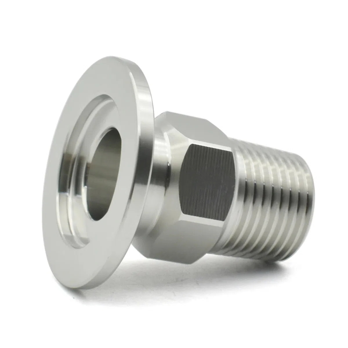 KF16 KF25 KF40 KF50 Adattatore for Giunto Esagonale con Flangia for Vuoto Acciaio Inossidabile 304 Filettatura Esterna BSP 1/8 "1/4" 1/2" 3/4" 3/8" 1" 11/4" 11/2" 2"(KF40-OD 1 inch)