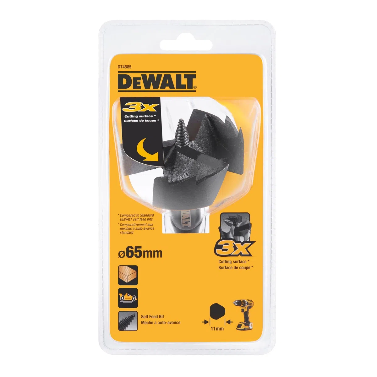 DEWALT DT4585-QZ Punta speciali per legno tipo forstner - ø 65 mm