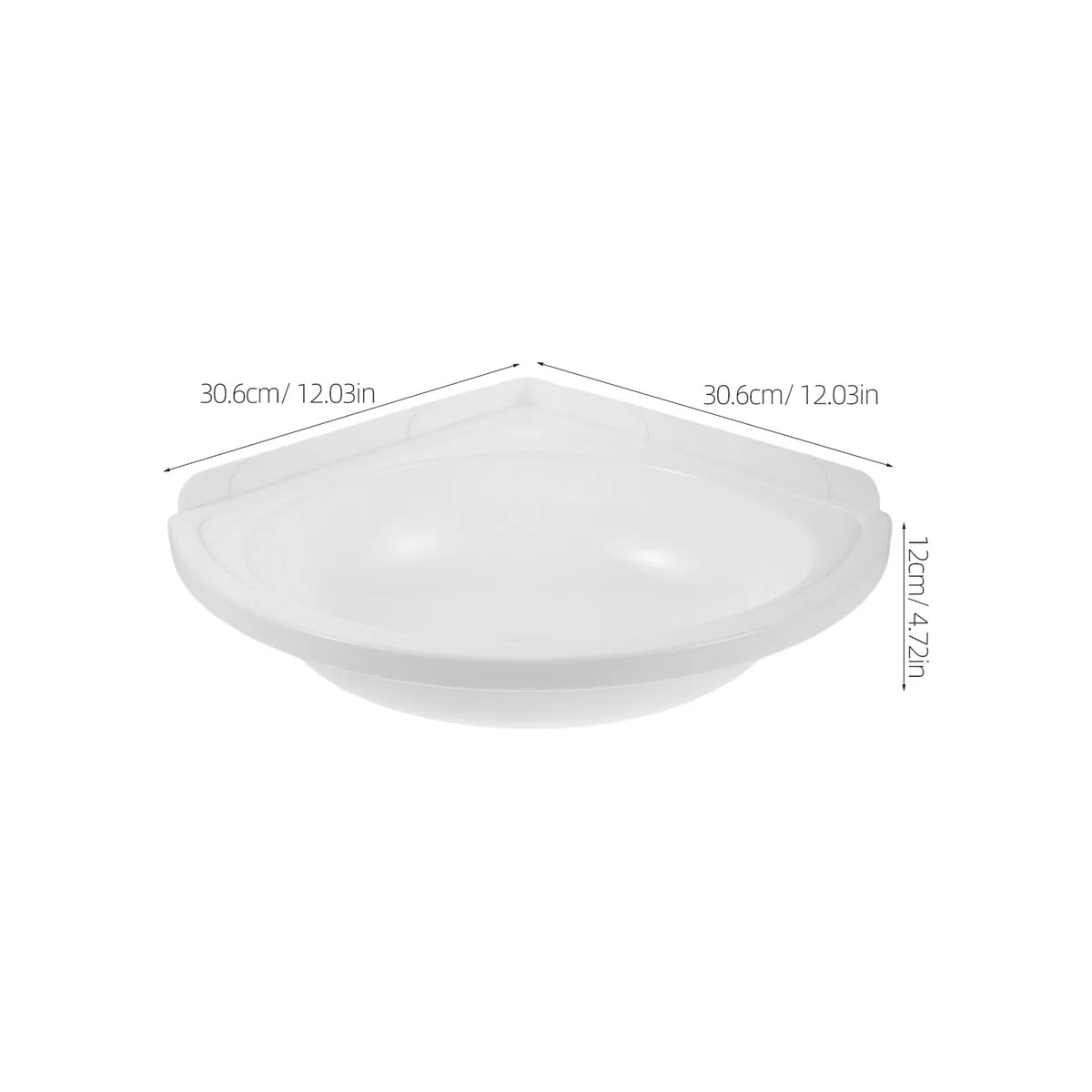 Lavandino Angolare in Plastica Bianca per Bagno Moderno con Design Triangolare Salvaspazio, Lavabo Angolare da Muro Leggero per Bagni Compatti