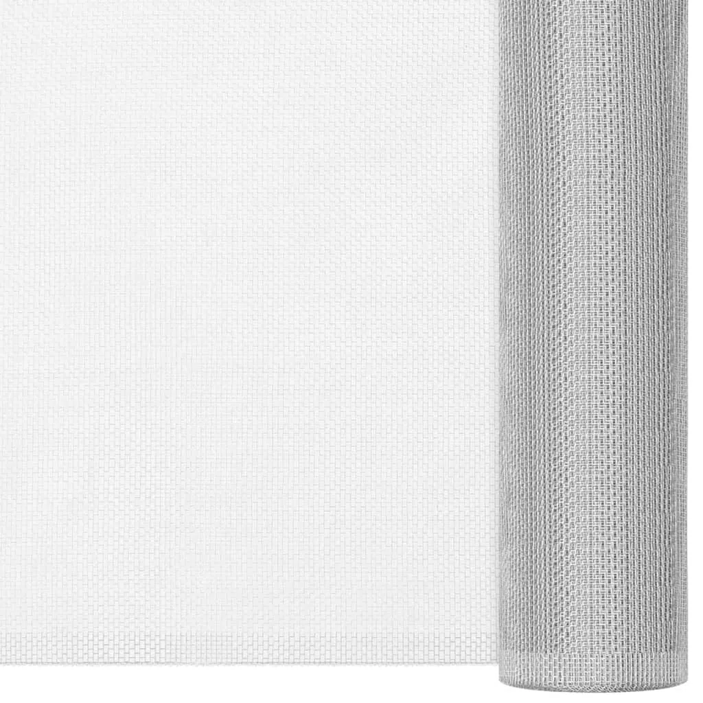vidaXL Zanzariera in Alluminio 80x500 cm Argento