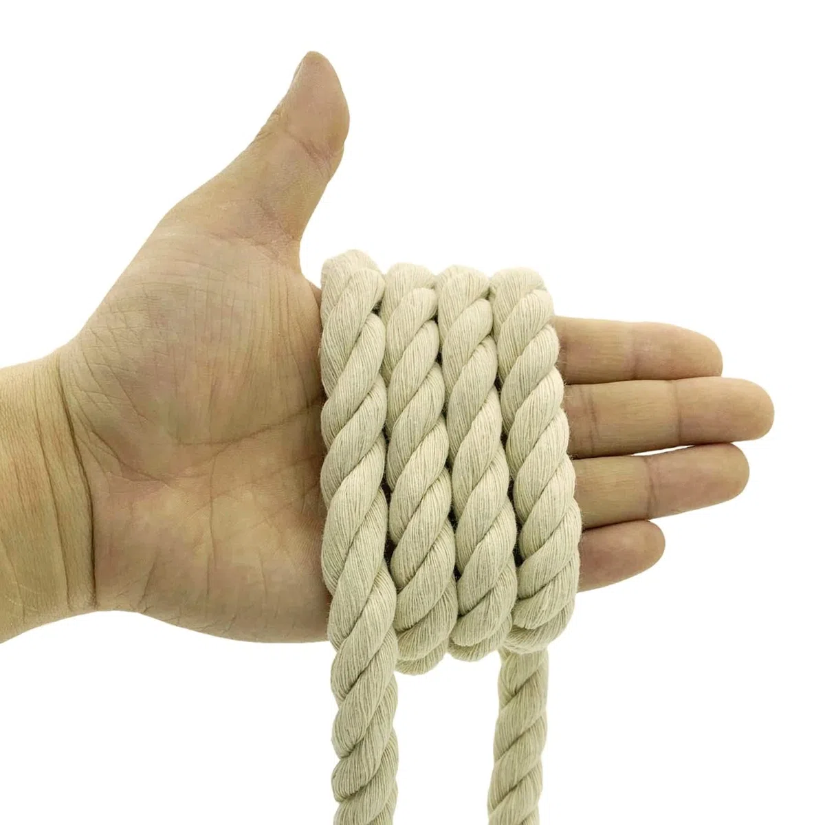 Corda spessa 12mm macramè corda bianca 10M morbida corda di cotone per giardino corda macramè kit appendiabiti per piante beige