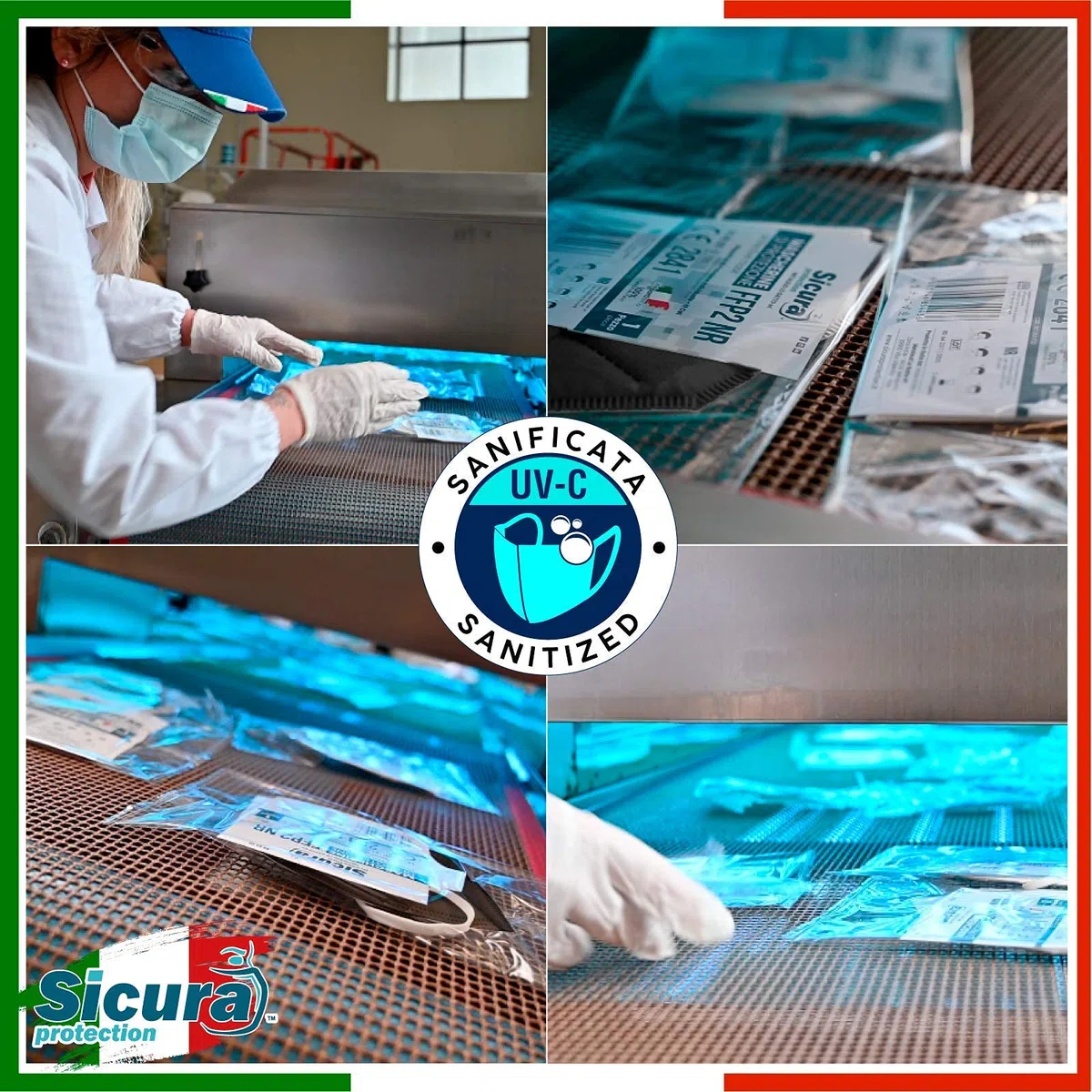 Eurocali 50 Mascherine FFP2 Nere Certificate CE Made in Italy BFE ≥99% Mascherina ffp2 Vera Marcatura Effetto Pulito