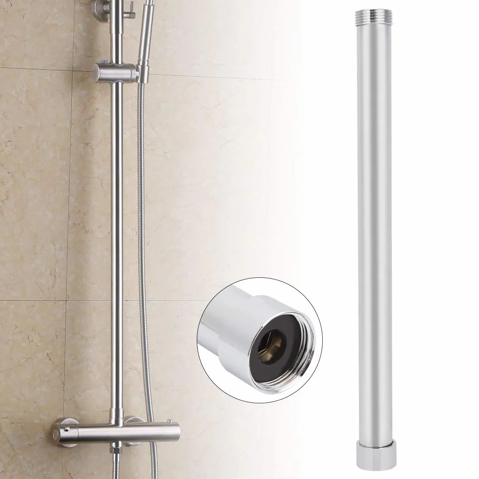 Tubo doccia, tubo di prolunga doccia con filettatura interna da 3/4 pollici e resistente all'usura per supporto doccia da bagno