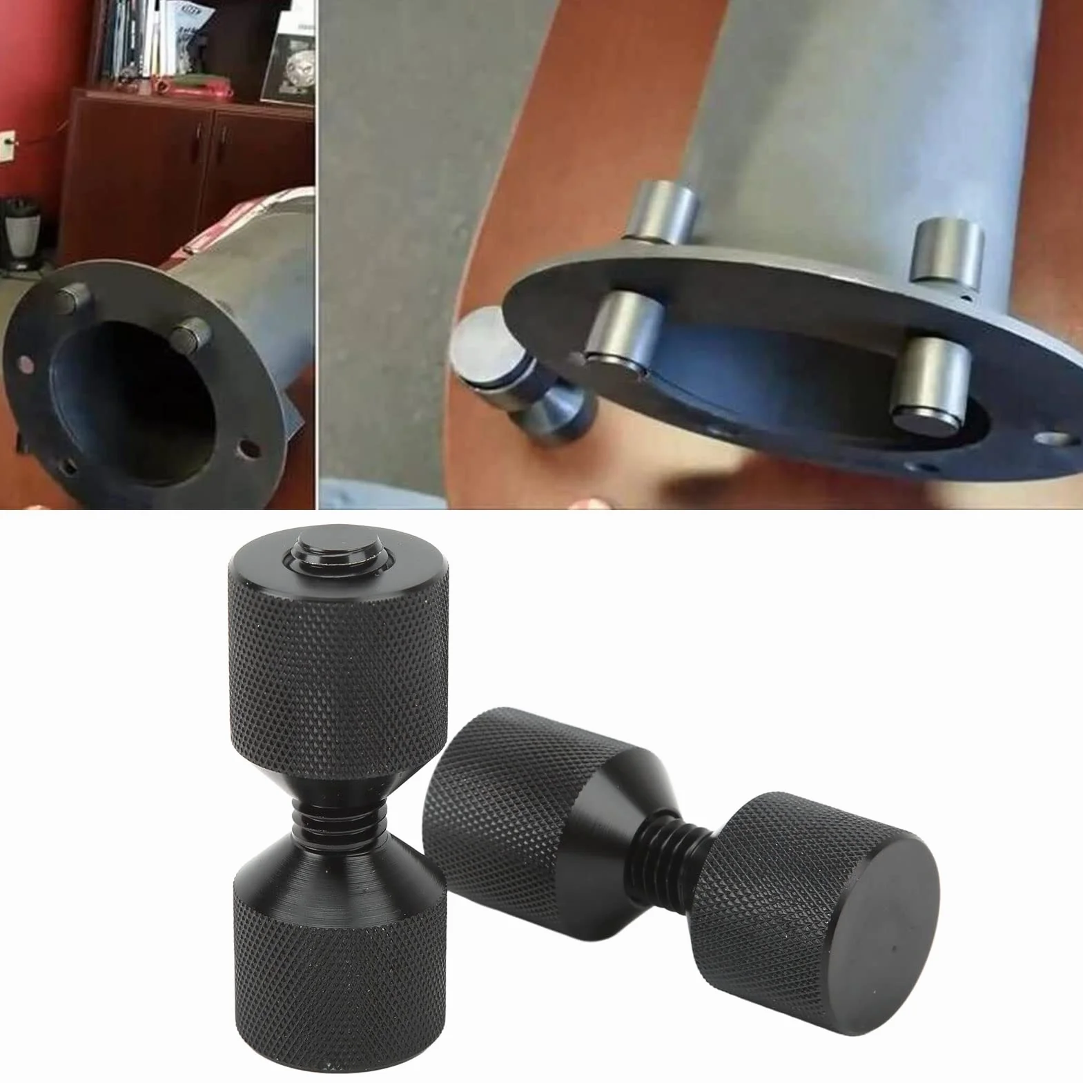Perno di Allineamento della Flangia, 2 Pezzi Set di Perni a Due Fori Allineatori di Flange per Tubi in Alluminio a 2 Fori Perno di Allineamento di Connessione per Macchinari di