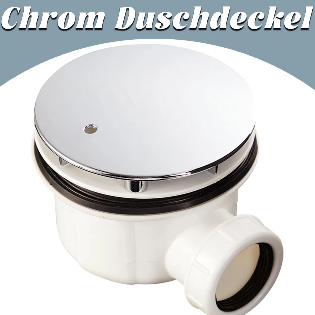 Coperchio per scarico doccia, 112 mm, cromato per Viega 6958.99