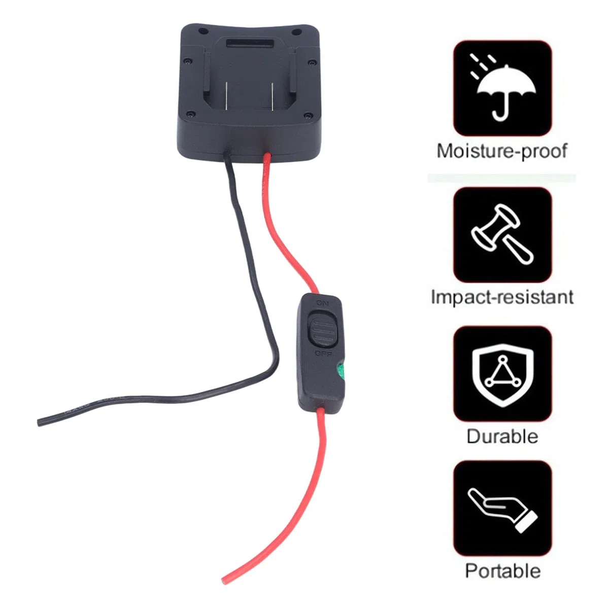 Adattatore Batteria, Convertitore Batteria Utensile Elettrico con Terminale Filo Interruttore Fusibile per PARKSIDE X20V TEAM 20V PAP20A1 PAP20A3 PAP20B1 PAP20B3 per Bici Elettrica