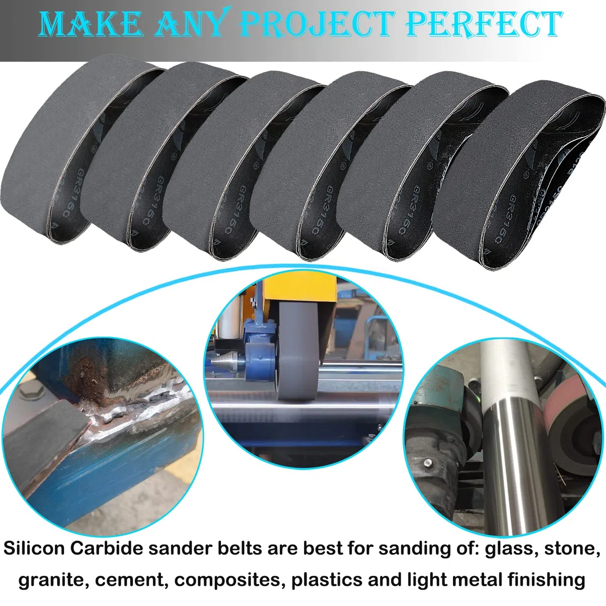 12 strisce abrasive in carburo di silicio, 10 x 91 cm, grana 80, 120, 240, 400, 800, 1000, per affilare coltelli e lavorare metalli