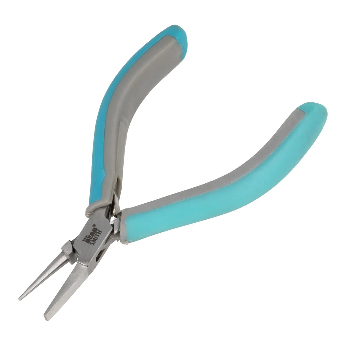 Pinze a becco semicircolare Simply modern di The Beadsmith, 145 mm, con testa in acciaio lucido, comode impugnature sagomate e doppia molla a balestra, strumento per la creazione di gioielli.