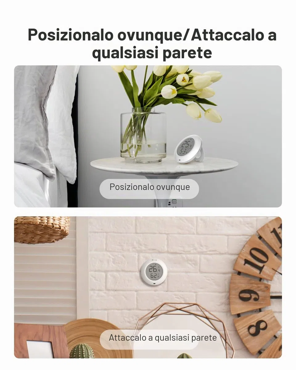 EZVIZ Sensore di temperatura e umidità domestica intelligente (T51C)