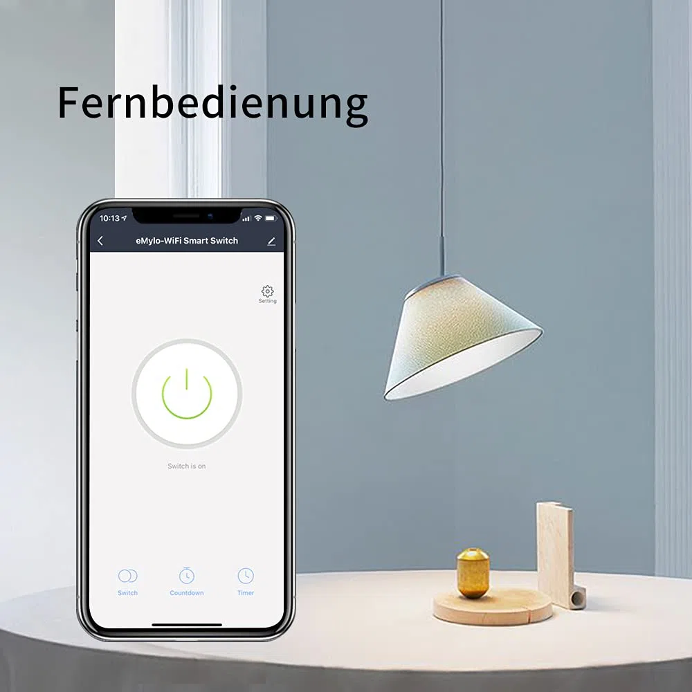 eMylo Smart WiFi Switch Interruttore WiFi relè wireless universale, Timer Telecomando DIY Interruttore della luce Controllo vocale Supporta Amazon Alexa Echo, Google Home Tramite IOS Android 2 Pack