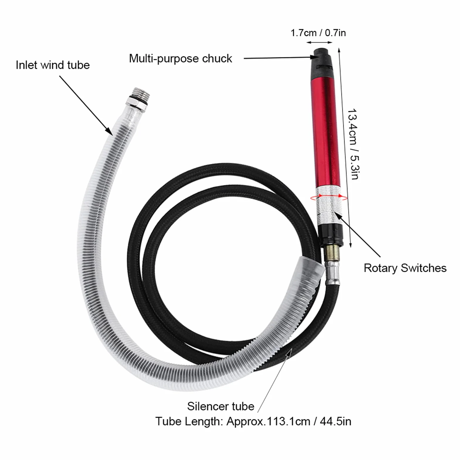 Kit Smerigliatrice Pneumatica Matita 58000-65000 Giri/min Utensile Lavoro per Lavorazioni Fine Officina