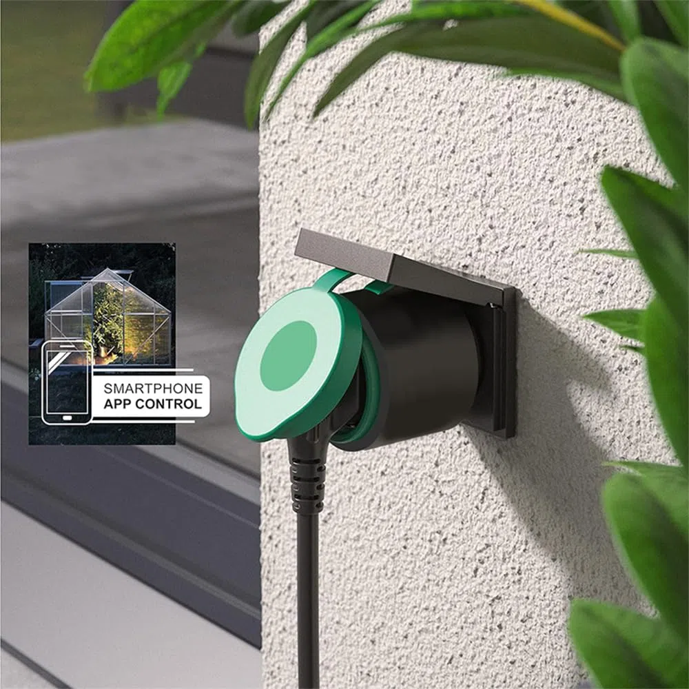 Offgridtec Presa esterna intelligente WiFi con controllo dell'app Smart Life o Tuya IP44 impermeabile per esterno (1, 2 pezzi)