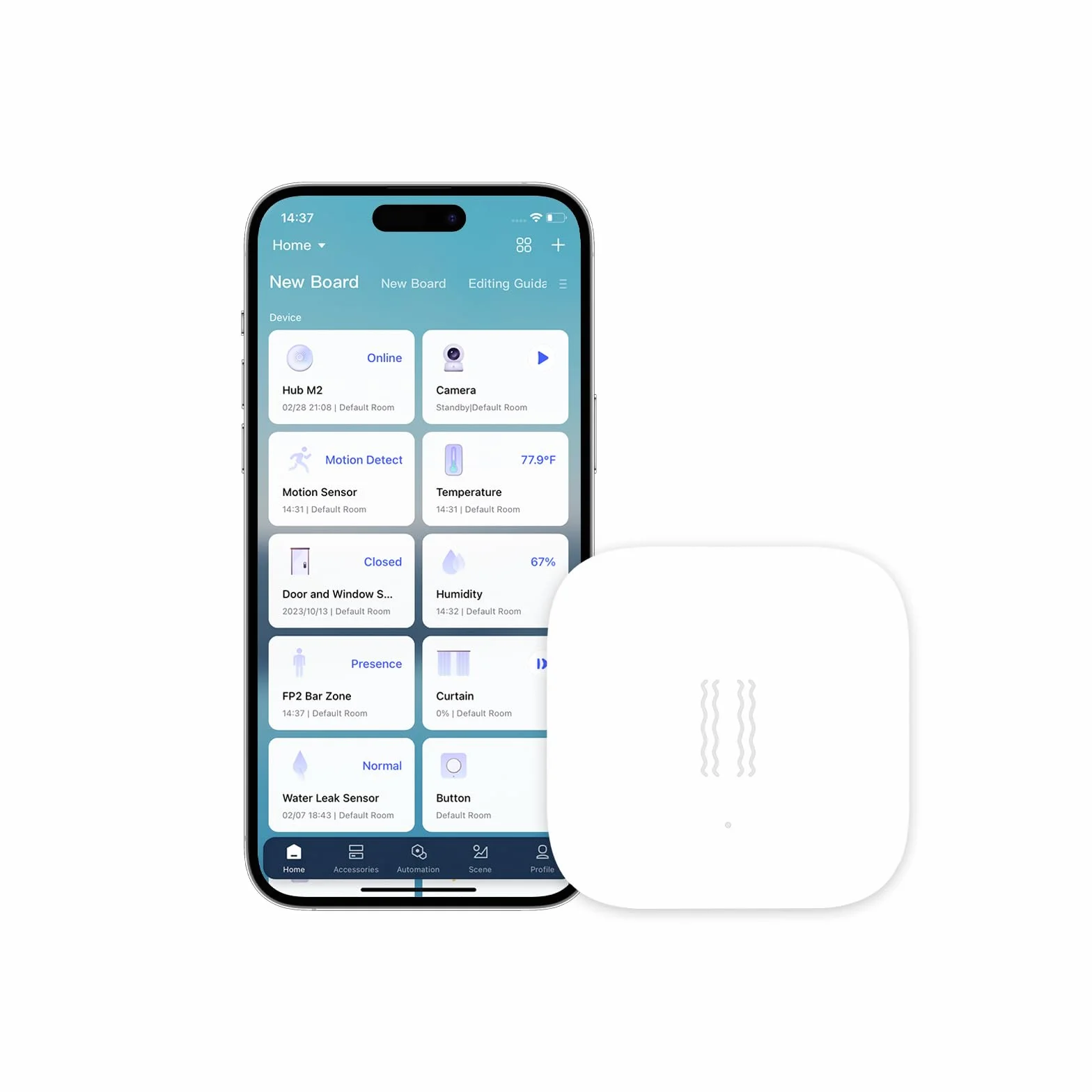 Aqara Sensore di vibrazione, Zigbee, Richiede un Hub Aqara, Rilevatore di Rottura Vetro Wireless Mini per Sistemi di Allarme e Automazione, Compatibile con Apple HomeKit, Home Assistant e IFTTT