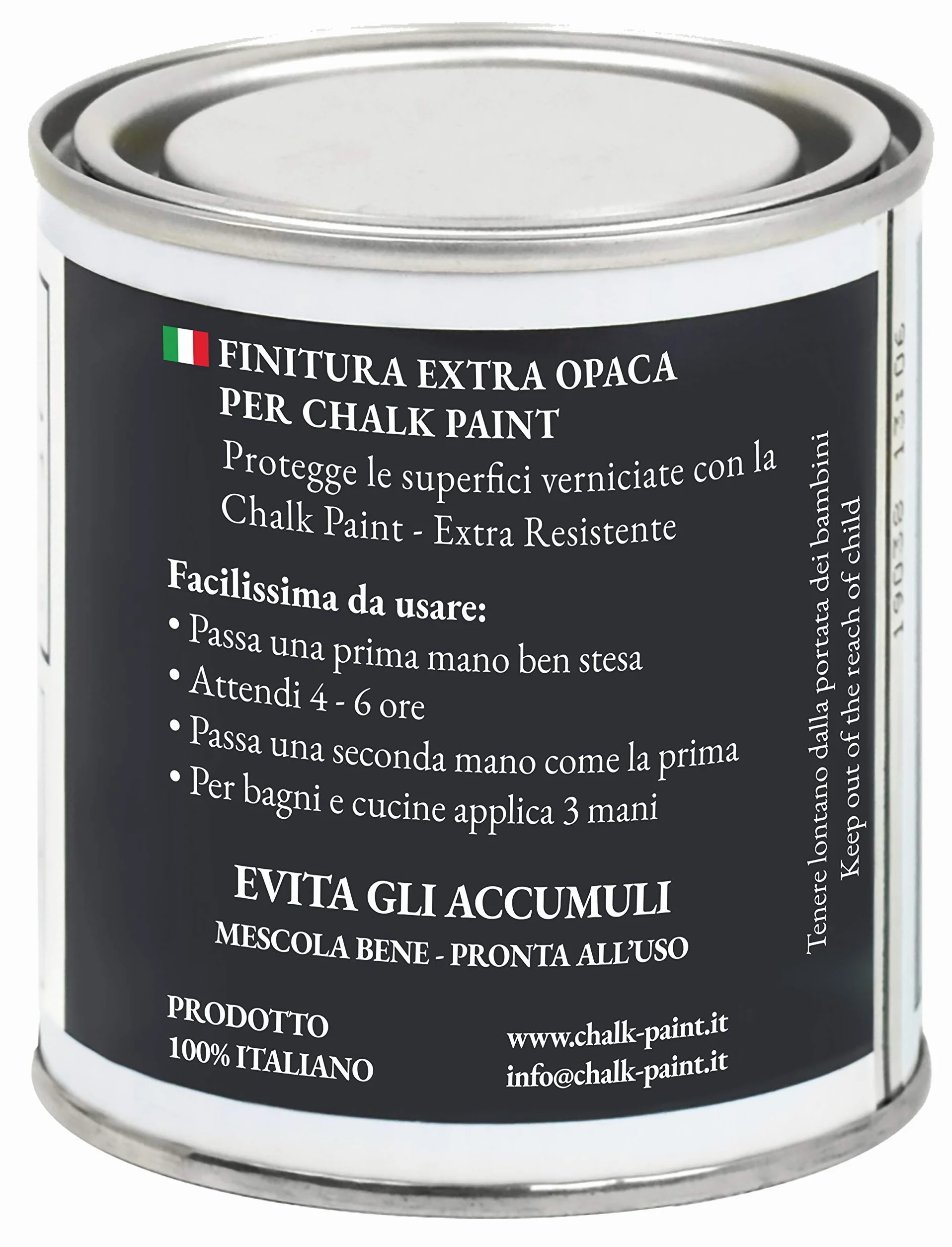 CHALK PAINT EVERYTHING Bianco Gesso & FINITURA - Kit Pronto Vernicia e Proteggi (250 ml + 250 ml)