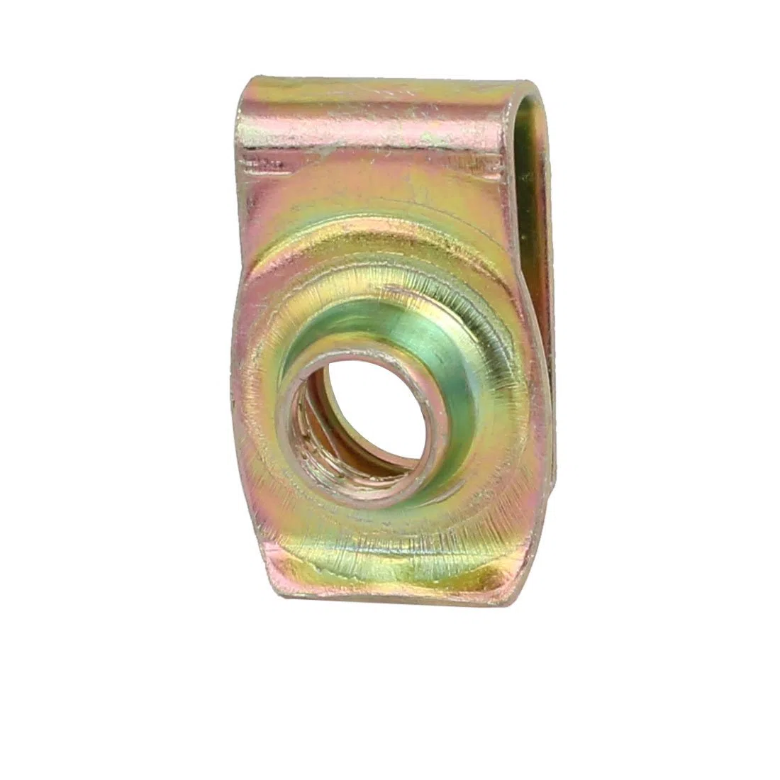 sourcingmap Montare la vite M8 65mn a molla in acciaio placcato in zinco dado a U Tono ottone 26.5mm x 16mm 20pz.