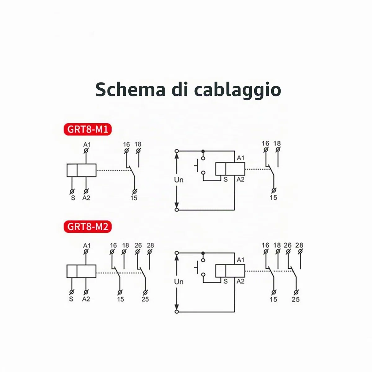 GEYA 16A Relè temporizzato multifunzione 1 Contatti di uscita 10 Funzione Relè AC230V(GRT8-M1,AC230V)