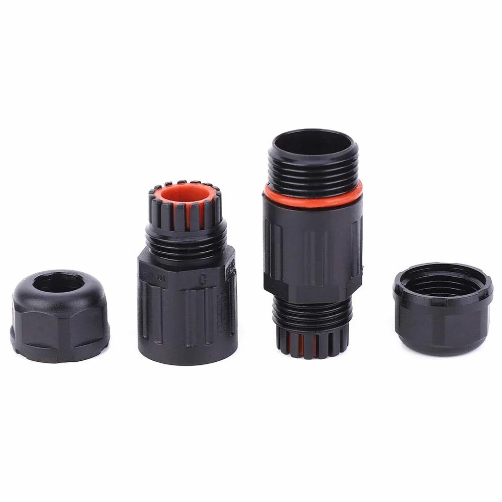10 Pz Connettore Impermeabile 3 Pin Cavo Elettrico Raccordo Esterno