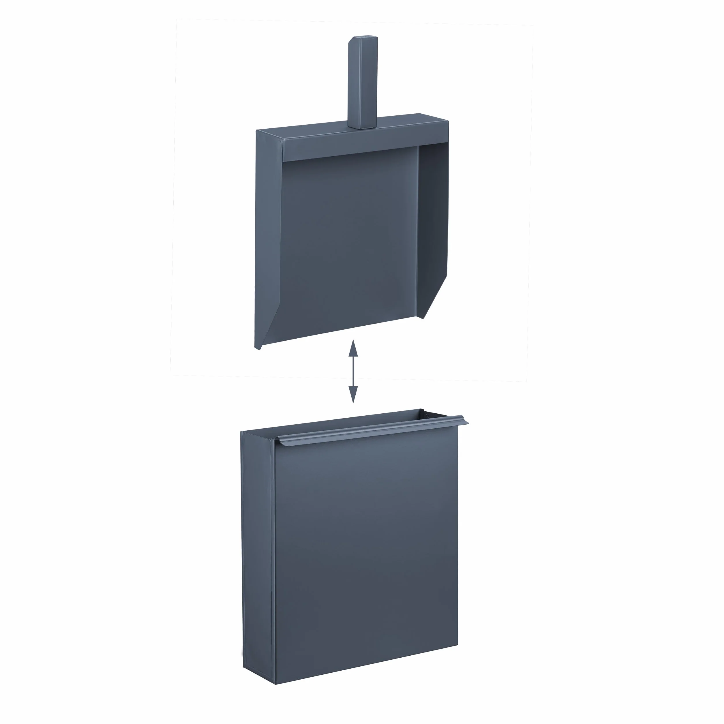 Relaxdays Vaschetta e Pala per la Cenere, Pulizia Camino, Stufa, Barbecue, Carbone, HLP 35,5x23x9 cm, Acciaio, Antracite