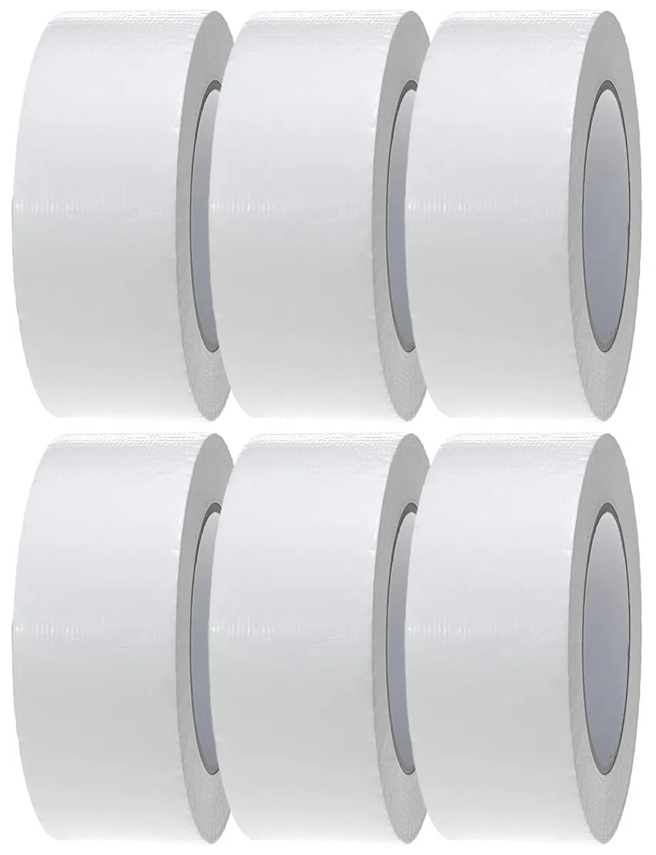 Nastro adesivo bianco | 6 rotoli da 48 mm x 45 m | Nastro adesivo resistente all'acqua | Nastro adesivo multiuso per interni ed esterni | Nastro adesivo ultra forte di Crimson Starfish