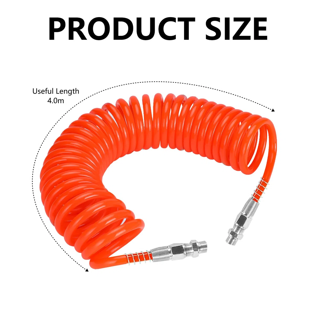 Tubo a Spirale per Aria Compressa, Set di Tubi Flessibili ad Aria Compressa da 4 m Blu e Rosso M22 x 1,5 Tubo a Spirale per Camion, Rimorchi e Agricoltura