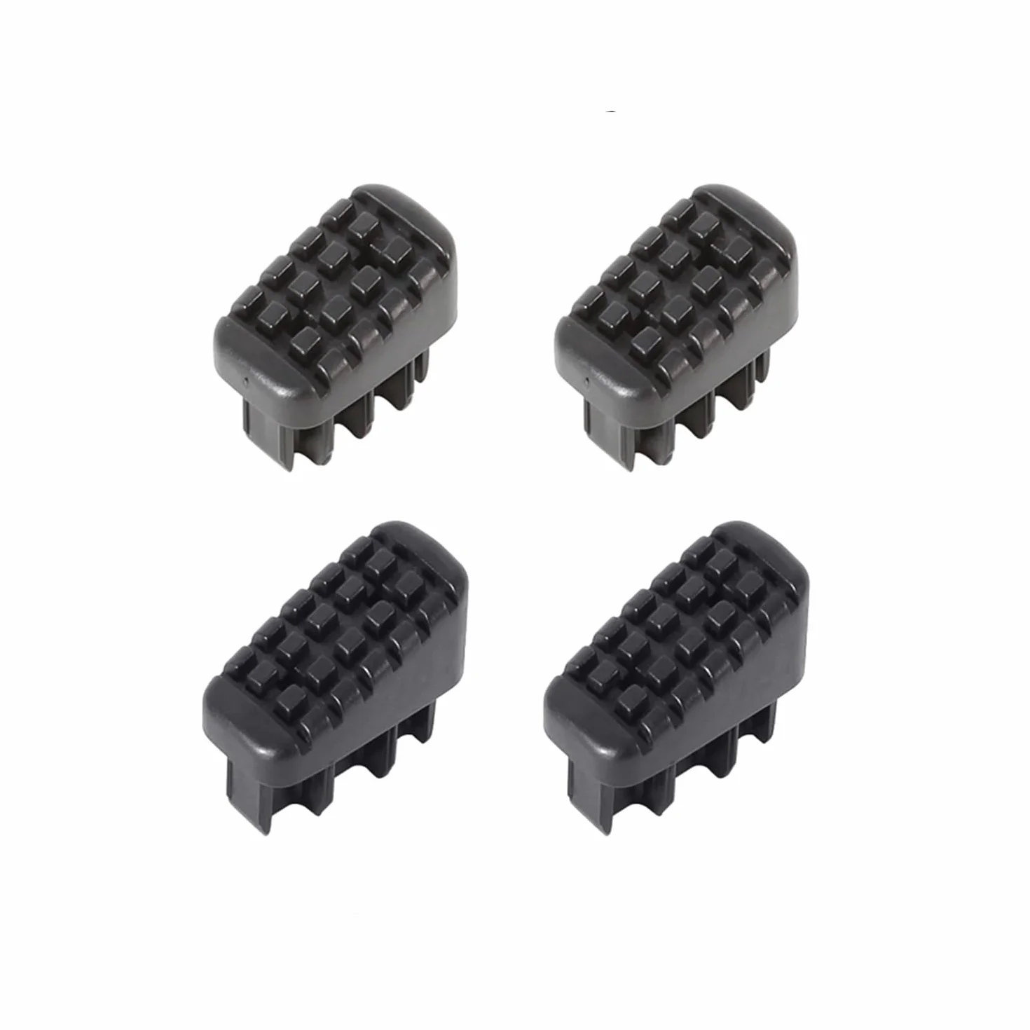 Hailo Set di piedi per scala - Piedi di ricambio per scale Hailo per uso domestico come L20, L40 BasicLine e L50, L60 StandardLine - Travi da 43 x 20 e 35 x 20 mm - 4 piedi per scala - Nero